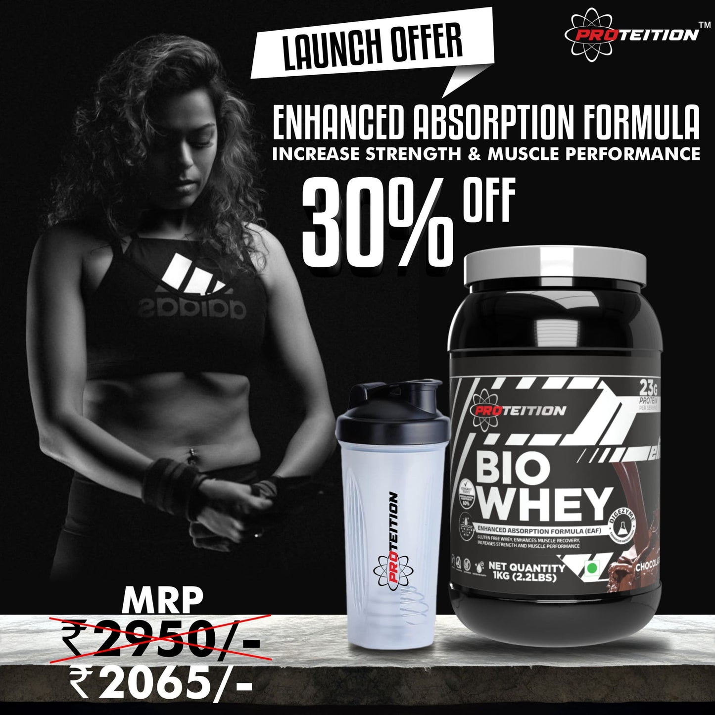 Proteition Bio Whey Chocolate with FREE SHAKER