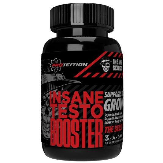 Insane Testo Booster – Natural Testosterone Support & Muscle Growth Formula | 90 Veg Capsules