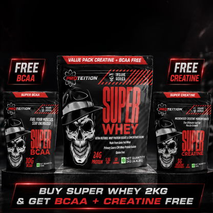 Super Whey | Premium Whey Protein with FREE Creatine & FREE BCAA