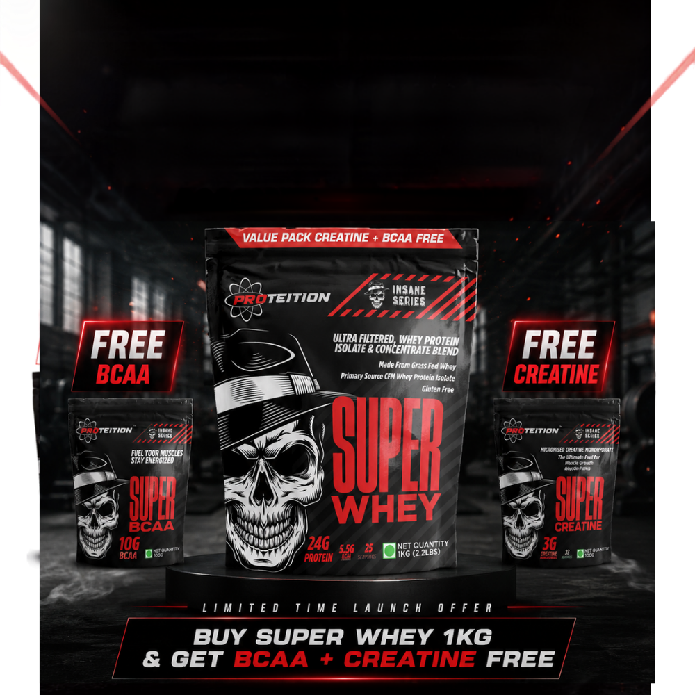 Super Whey | Premium Whey Protein with FREE Creatine & FREE BCAA