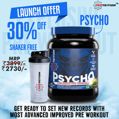 Proteition Psycho Pre-Workout with FREE SHAKER